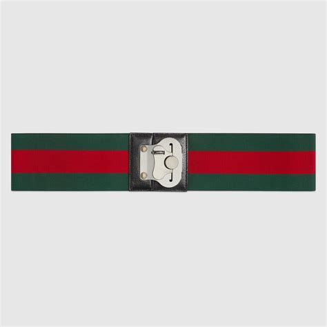 elastico gucci|Luggage elastic Web band in green and red canvas .